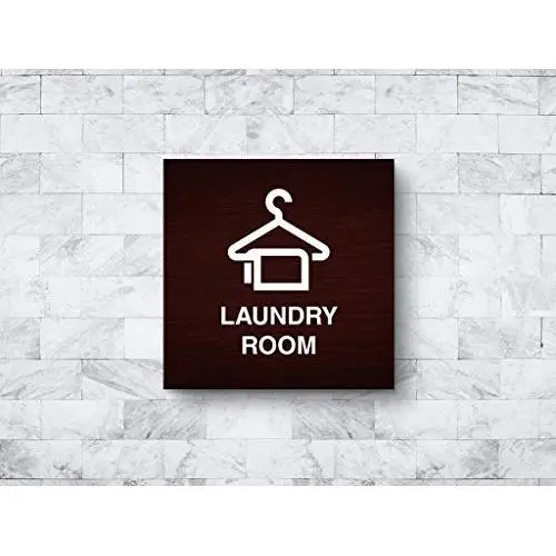iCandy Products Inc Laundry Room, Cloth Hanger Hotel Business Office Building Sign 12x12 Inches, Dark Walnut, Metal iCandy Products Inc Laundry Room, Cloth Hanger Hotel Business Office Building Sign 12x12 Inches, Dark Walnut, Metal