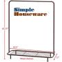 Simple Houseware Industrial Pipe Clothing Garment Rack with Bottom Shelves, Bronze