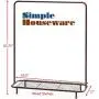 Simple Houseware Industrial Pipe Clothing Garment Rack with Bottom Shelves, Bronze Simple Houseware Industrial Pipe Clothing Garment Rack with Bottom Shelves, Bronze