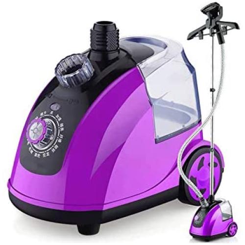 HWZXBCC Hanging Hot Machine Ironing Machine,Electric Iron Steam Iron Steam Brush Ironing Machine Fast Heat Up Steamer with Garment Hanger and Fabric Brush,Purple