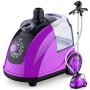 HWZXBCC Hanging Hot Machine Ironing Machine,Electric Iron Steam Iron Steam Brush Ironing Machine Fast Heat Up Steamer with Garment Hanger and Fabric Brush,Purple