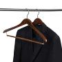 Quality Hangers Wooden Hangers Beautiful Sturdy Suit Coat Curved Hangers Great for Travelers Heavy Duty Hanger with Locking Bar - Retro Finish (5)