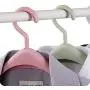 Multifunctional 3 Colors Clothes Hangers Plastic Outdoor Drying Rack Clothing Coat Closet Organizer 1PC Pink