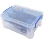 Super Stacker Divided Storage Boxes with Removable Divider Tray, 14.25" x 10.3" x 6.5", Clear Super Stacker Divided Storage Boxes with Removable Divider Tray, 14.25" x 10.3" x 6.5", Clear