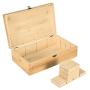 Muti-purpose Tea Storage Box, 100% Bamboo 16 Grid Adjustable Tea Bag Holder Organizer with Latching Lid, Detachable Partition, Perfect for Tea Lovers, Natural Color(7.48&quotX12.48&quotX3.54")