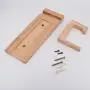 Bike Wall Mount Rack Garage Outdoor Bicycle Hanger Shelf Minimalist Storage System Vertical Cycling Pedal Hook for Indoor Shed Modern Industrial Handmade Display Art Furniture Stand (Oak Wood)