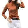 Toimothcn Womens Cotton Sweater Tops Blouse Long Sleeve Turtleneck Stretch Casual Bottoming Top Toimothcn Womens Cotton Sweater Tops Blouse Long Sleeve Turtleneck Stretch Casual Bottoming Top