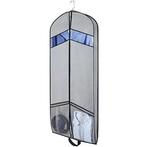 Univivi Garment Bags for Travel and Storage 54" with 2 Large Mesh Pockets,Gray Univivi Garment Bags for Travel and Storage 54" with 2 Large Mesh Pockets,Gray