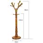 HL-TD Solid Wood Coat Rack Free Standing Tree Hanger Vertical Bedroom Clothes Rack for Livingroom Simple