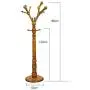 HL-TD Solid Wood Coat Rack Free Standing Tree Hanger Vertical Bedroom Clothes Rack for Livingroom Simple