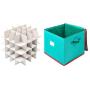 Joiedomi Christmas Ornament Storage Boxes with Adjustable Dividers, Hold Up to 64 Ornaments Balls (13” x 13” x 13.5”)