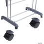 BonBon 3 Tier Clothes Drying Rack Folding Laundry Dryer Hanger Compact Storage Steel Indoor Outdoor (Gray/White)