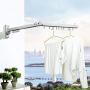 HJYPYJ Magic Airer,360?? Rotate Multifunction Folding Hangers,Adjustable Aluminum Alloy Wall-Mounted Drying Rack,Space-Saving Organizer Hangers,Bearing 100Kg Windproof/Silver / 168CM