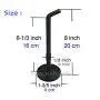 NELXULAS Classic Black Stainless Steel Heavy Duty Coat Hook, Durable Robe Hanger Wall Mount Hook, Perfect Touch Your Bathroom, Bedroom, Closets, Wardrobe, Kitchen (8", 4 PCS)