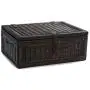 The Basket Lady Covered Wicker Storage Basket, Large, 20 in L x 14 in W x 8 in H, Antique Walnut Brown The Basket Lady Covered Wicker Storage Basket, Large, 20 in L x 14 in W x 8 in H, Antique Walnut Brown