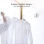 4.2M Stainless Steel Retractable Clothesline Indoor Clothes Hanger Drying Rack Travel Accessories, White