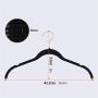 NNDQ Premium Velvet Shirt Hangers (Pack of 15) Non Slip Clothes Hangers, 360° Swivel Hook, Felt Hangers for Tops, Dress Shirts, Space Saving,Black