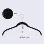 NNDQ Premium Velvet Shirt Hangers (Pack of 15) Non Slip Clothes Hangers, 360° Swivel Hook, Felt Hangers for Tops, Dress Shirts, Space Saving,Black