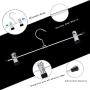 GOODUSCN Pant Hangers,14 inches Skirt Hanger Pants Hanger with Clips Metal Pant Hangers Space Saving for Pants Skirts Clothes (30Pack) (Renewed)