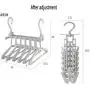 EvaroFly Portable Multipurpose Magic Folding Hanger, Anti-skidding Storage Clothes Hanger, Household Travel Camping -Gray-a 2 Pcs