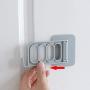 Grey990 Home Wall Mount Self-Adhesive Foldable Clothes Hanger Organizer Rack Hook Holder Apricot