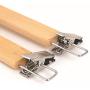 Cabilock Clothes Hanger 5pcs Burlywood Clothing Hanger with Trouser Clamp Domestic Coat Hanger with Stainless Steel Clip