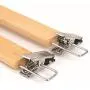 Cabilock Clothes Hanger 5pcs Burlywood Clothing Hanger with Trouser Clamp Domestic Coat Hanger with Stainless Steel Clip