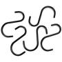 Heavy Duty S Hooks Metal S Shaped Hooks Black Hanging Hooks 2.75” Hangers for Kitchenware Pots Pans Plants Bags Towels
