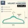 Velvet Hangers with Accessory Bar - For Shirts, Dresses, and Delicate Clothing - Non-Slip Velvety Smooth Texture - Slim Space Saving Design- sea foam green- 50 Pack - 17.5 x 0.2 x 9.5 Inches Velvet Hangers with Accessory Bar - For Shirts, Dresses, and Delicate Clothing - Non-Slip Velvety Smooth Texture - Slim Space Saving Design- sea foam green- 50 Pack - 17.5 x 0.2 x 9.5 Inches