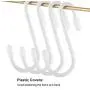 36 Pieces S Shaped Hooks Hanging Heavy Duty S Hooks Hanger for Kitchen, Bathroom, Bedroom, Office, Pan, Coat, Bag, Plants (White,2.4 Inch)