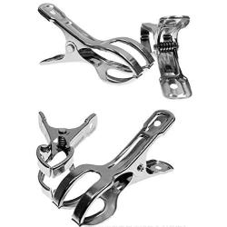 Kingwa Stainless Steel Clothespin Clip, 8.5cm Clamping Powerful an-ti Wind Mounts for Hanger,Heavy Duty Clothes, Quilt Towel, Pants,Pool Cover,Car Cover,Raincoat (8.5cm 24pcs)