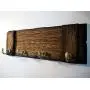 Rustic Wall Mounted Coat rack, Key holder, Dog Leash Holder | Handmade coat hanger made of worn out wood | Personalized gift