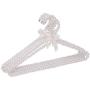 SAASNY 10 Pack Pearl Beaded 40cm Metal Elegant Clothes Coat Garment Trouser Bar Hangers. Ideal for Home and Shops