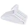 HOUSE DAY Tubular Standed Hangers White Plastic Hangers 16.5 Inch Light-Weight Adult Hangers Pack of 24 HOUSE DAY Tubular Standed Hangers White Plastic Hangers 16.5 Inch Light-Weight Adult Hangers Pack of 24