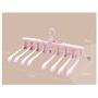 Uigerl in 1 Multifunctional Clothes Hanger 360°Rotating Shoulder Antiskid Dry and Wet Dual-use Folding Hanger (White)