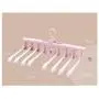 Uigerl in 1 Multifunctional Clothes Hanger 360°Rotating Shoulder Antiskid Dry and Wet Dual-use Folding Hanger (White)