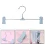 Milue 10Pcs Home Adjustable Stand Clip Clothes Pants Skirt Hanger Antiskid Drying Rack (Pink)