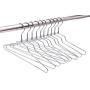 10 Quality Metal Hangers, Swivel Hook, Stainless Steel Heavy Duty Wire Clothes Hangers (10, Petite/Teens - 14