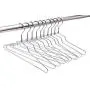 10 Quality Metal Hangers, Swivel Hook, Stainless Steel Heavy Duty Wire Clothes Hangers (10, Petite/Teens - 14 10 Quality Metal Hangers, Swivel Hook, Stainless Steel Heavy Duty Wire Clothes Hangers (10, Petite/Teens - 14