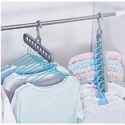 10pcs Random Color Magic Multi-Port Support Circle Clothes Hanger Clothes Drying Rack Multifunction Plastic Clothes Hangers Home Storage Hangers