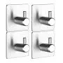 3M Self Adhesive Hooks Set of 4, Strong Sticky Wall Coat Towel Hooks, Key Hook, 304 Stainless Steel Stick Wall Hooks Waterproof Bathroom Hook Wall Hanger for Bathroom, Bedroom, Kitchen and Office 3M Self Adhesive Hooks Set of 4, Strong Sticky Wall Coat Towel Hooks, Key Hook, 304 Stainless Steel Stick Wall Hooks Waterproof Bathroom Hook Wall Hanger for Bathroom, Bedroom, Kitchen and Office