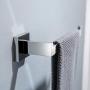 TNOMS Bathroom Hand Towel Holder Square Towel Bar Towel Ring Hanger Wall Mount,SUS304 Stainless Steel Polished Finish,HRQ7003P