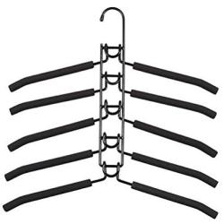 Cabilock Clothes Hanger Space Saving Clothes Hanger Wardrobe Clothes Rack Heavy Duty Folding Clothes Hanging Rack for Suit Coat Skirt T-Shirt (Black)