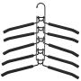 Cabilock Clothes Hanger Space Saving Clothes Hanger Wardrobe Clothes Rack Heavy Duty Folding Clothes Hanging Rack for Suit Coat Skirt T-Shirt (Black)