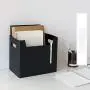 Portable File Folder Organizer, Magazine & Book Storage Boxes with Side Handles, Black Portable File Folder Organizer, Magazine & Book Storage Boxes with Side Handles, Black