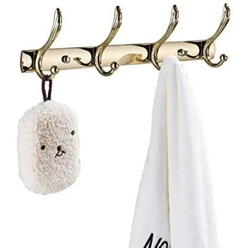 Rozin Golden Brass Bathroom Organization Clothes Hook Wall Mount Towel Hanger Rozin Golden Brass Bathroom Organization Clothes Hook Wall Mount Towel Hanger