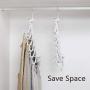 GQQG Pants Hangers with Clips Space Saving Trousers Skirt Hangers Magic Hanger Plastic Heavy Duty Non-Slip Closet Clothes Hangers for Adult Kids, White (Size : 2PCS) GQQG Pants Hangers with Clips Space Saving Trousers Skirt Hangers Magic Hanger Plastic Heavy Duty Non-Slip Closet Clothes Hangers for Adult Kids, White (Size : 2PCS)