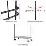 Type A Heavy-Duty Garment Rack | Portable Clothes Rack on Wheels and Shelves | Adjustable Double Hanging Rods | Metal, Black