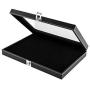 JackCubeDesign Jewelry Ring Display Organizer Storage Boxes Case Tray Holder with 100 Slot Ring Display and Glass Cover(Black, Inside Black Velvet, 13.3 x 9.3 x 2.1 inches)- :MK376A