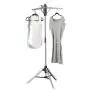 Gallity Garment & Drying Rack, Durable Foldable Clothes Drying Rack, Portable Laundry Airer Rail Tripod Hanger Stand with 3 Arms Standing Garment Racks Indoor Outdoor Up to 36 Hangers